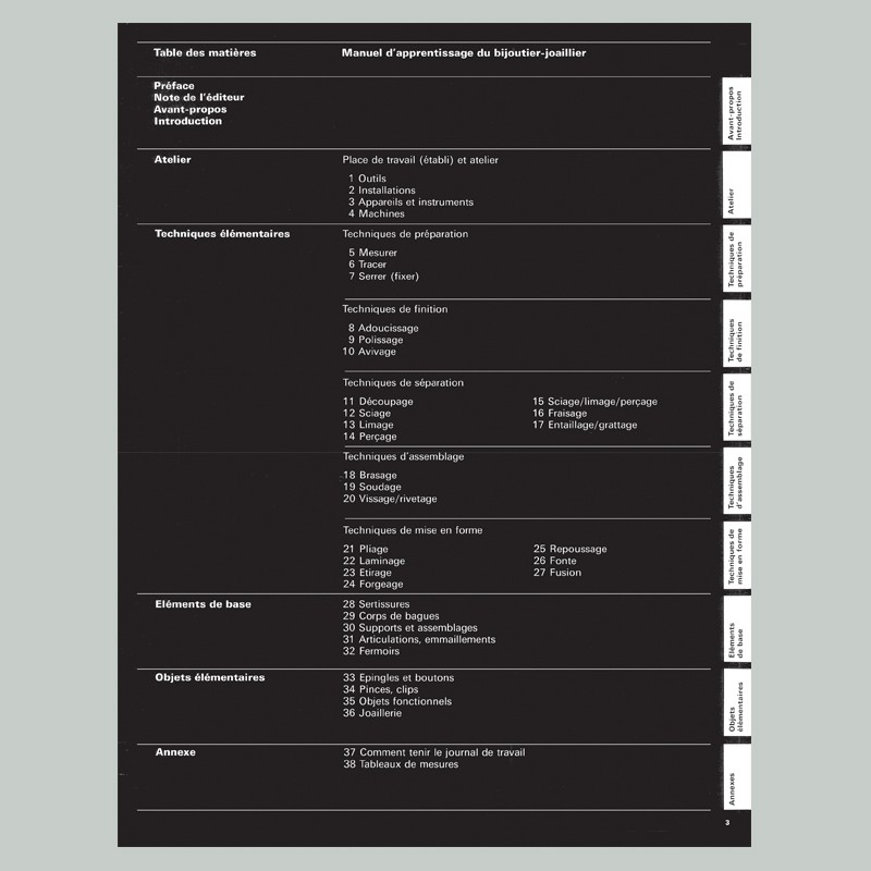 Manuel d'apprentissage du bijoutier