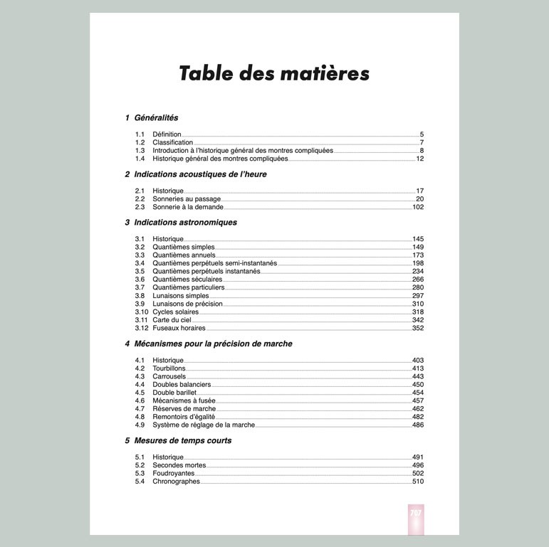 Théorie des Montres Compliquées